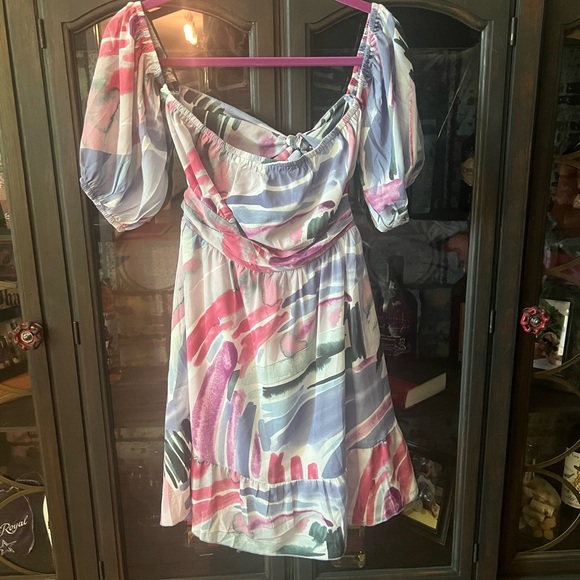 ePretty Dresses & Skirts - NWT TROPICAL PRINT OFF SHOULDER DRESS Colorful Off-Shoulder Dress